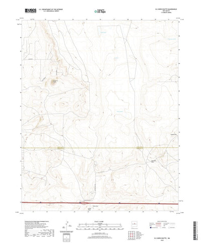 United States Geological Survey El Cuervo Butte, NM (2020, 24000-Scale) digital map