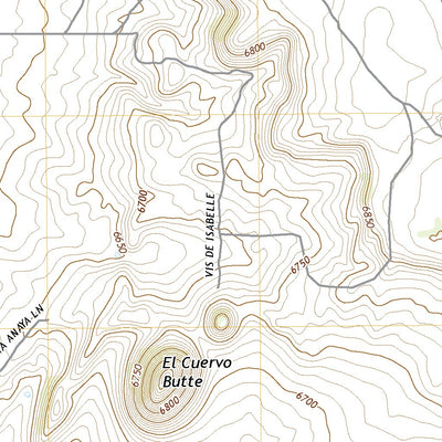 United States Geological Survey El Cuervo Butte, NM (2020, 24000-Scale) digital map