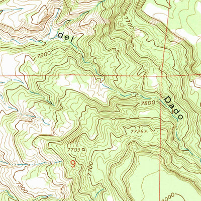 United States Geological Survey El Dado Mesa, NM (1961, 24000-Scale) digital map