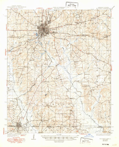 United States Geological Survey El Dorado, AR-LA (1930, 62500-Scale) digital map