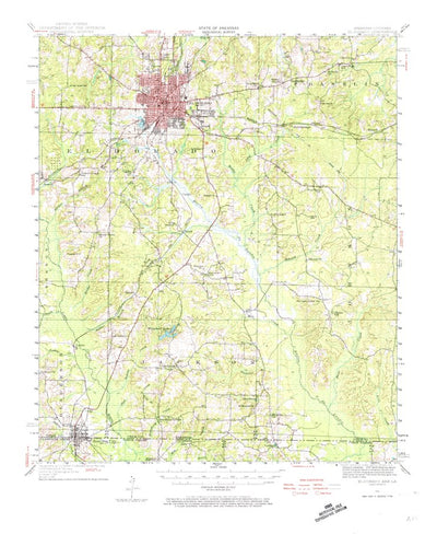 United States Geological Survey El Dorado, AR-LA (1951, 62500-Scale) digital map