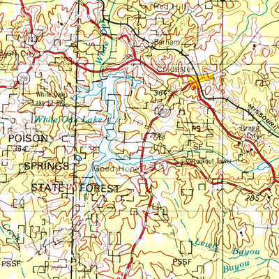 United States Geological Survey El Dorado, AR-LA (1953, 250000-Scale) digital map