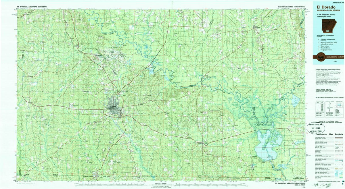 El Dorado, AR-LA (1985, 100000-Scale) Map by United States Geological ...