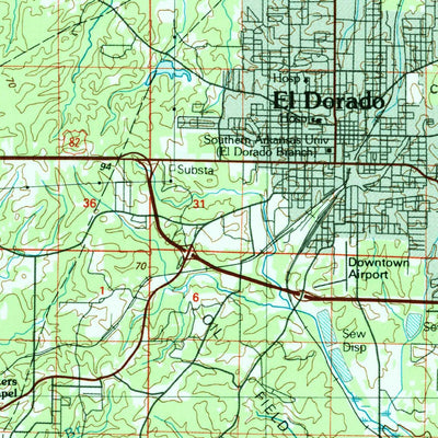 United States Geological Survey El Dorado, AR-LA (1985, 100000-Scale) digital map