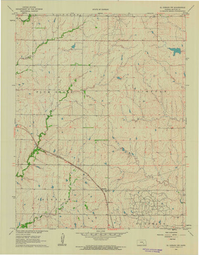 United States Geological Survey El Dorado NW, KS (1961, 24000-Scale) digital map