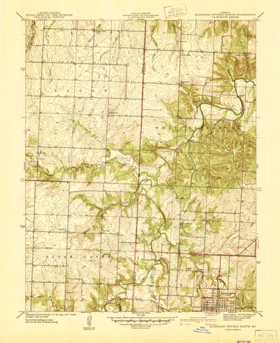 United States Geological Survey El Dorado Springs North, MO (1941, 24000-Scale) digital map