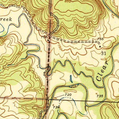 United States Geological Survey El Dorado Springs North, MO (1941, 24000-Scale) digital map