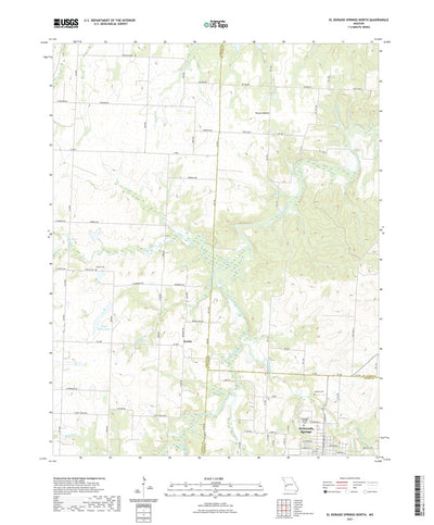 United States Geological Survey El Dorado Springs North, MO (2021, 24000-Scale) digital map