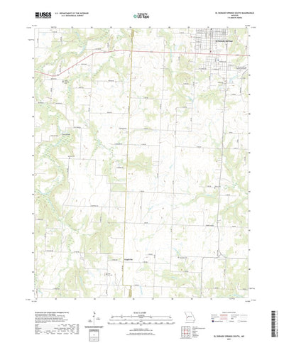 United States Geological Survey El Dorado Springs South, MO (2021, 24000-Scale) digital map