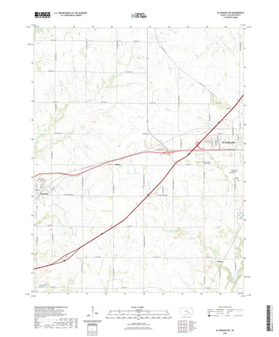 United States Geological Survey El Dorado SW, KS (2022, 24000-Scale) digital map