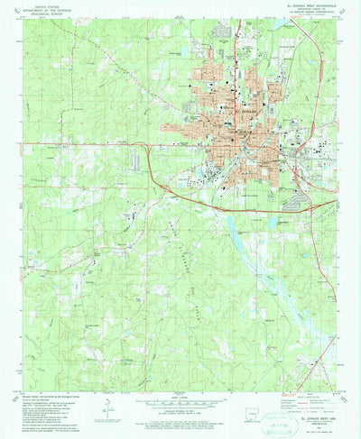 United States Geological Survey El Dorado West, AR (1981, 24000-Scale) digital map