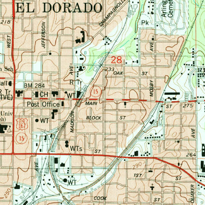 United States Geological Survey El Dorado West, AR (1981, 24000-Scale) digital map