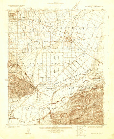 United States Geological Survey El Monte, CA (1923, 24000-Scale) digital map