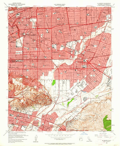 United States Geological Survey El Monte, CA (1953, 24000-Scale) digital map