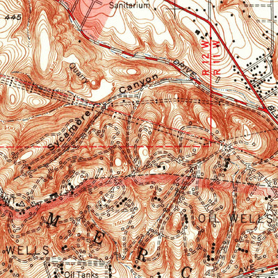 United States Geological Survey El Monte, CA (1953, 24000-Scale) digital map