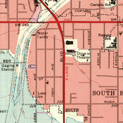 United States Geological Survey El Monte, CA (1966, 24000-Scale) digital map