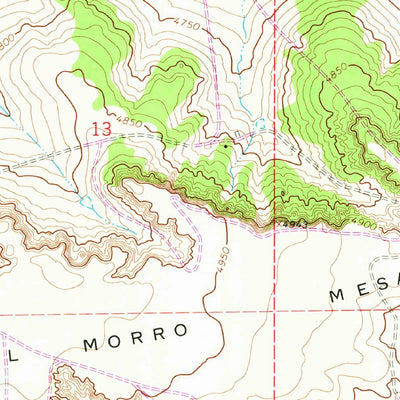 United States Geological Survey El Morro Mesa, NM (1966, 24000-Scale) digital map