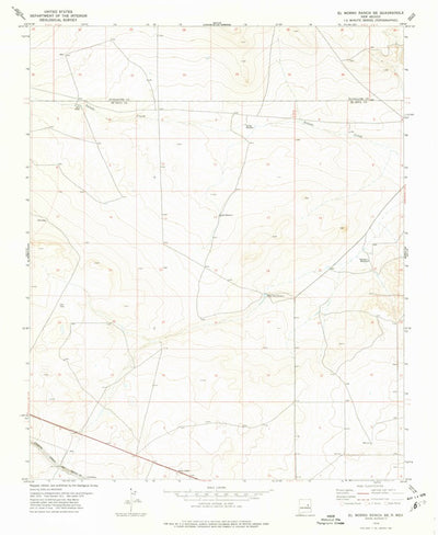 United States Geological Survey El Morro Ranch SE, NM (1978, 24000-Scale) digital map