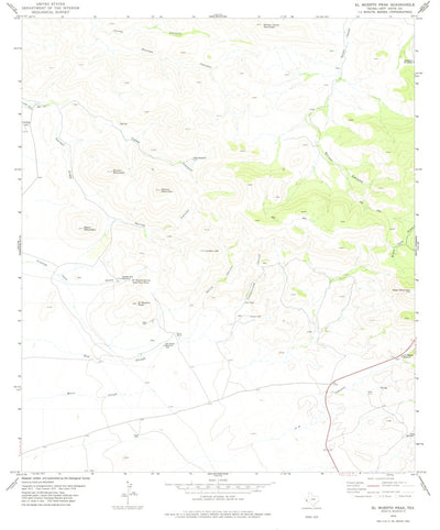 United States Geological Survey El Muerto Peak, TX (1978, 24000-Scale) digital map