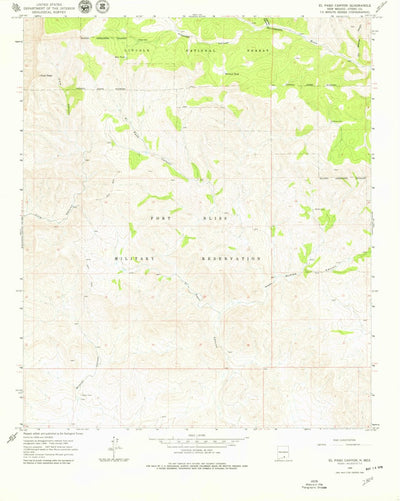 United States Geological Survey El Paso Canyon, NM (1965, 24000-Scale) digital map