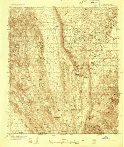 United States Geological Survey El Paso Gap, NM-TX (1936, 48000-Scale) digital map