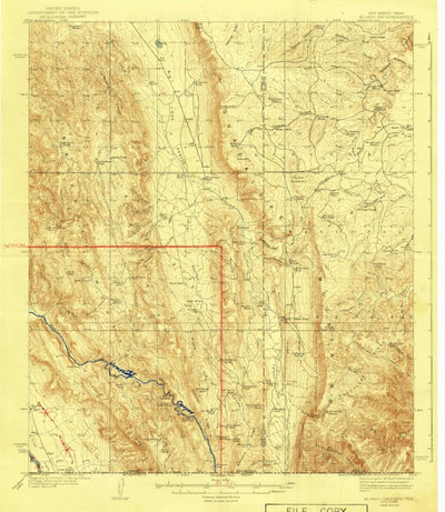 United States Geological Survey El Paso Gap, NM-TX (1940, 62500-Scale) digital map