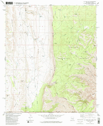 United States Geological Survey El Paso Gap, NM-TX (1979, 24000-Scale) digital map