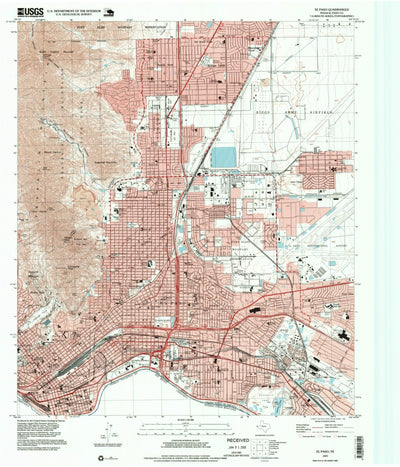 United States Geological Survey El Paso, TX (1997, 24000-Scale) digital map