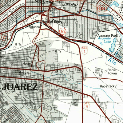 United States Geological Survey El Paso, TX-NM (1983, 100000-Scale) digital map