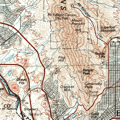 United States Geological Survey El Paso, TX-NM (1983, 100000-Scale) digital map