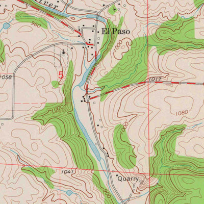 United States Geological Survey El Paso, WI (1974, 24000-Scale) digital map