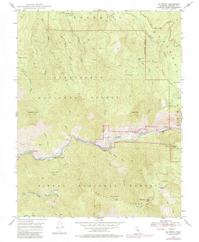 United States Geological Survey El Portal, CA (1947, 24000-Scale) digital map