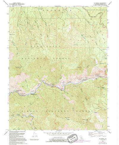 United States Geological Survey El Portal, CA (1992, 24000-Scale) digital map