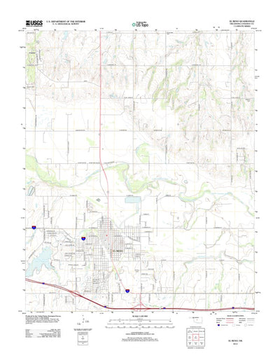 United States Geological Survey El Reno, OK (2012, 24000-Scale) digital map