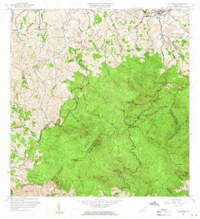 United States Geological Survey El Yunque, PR (1958, 20000-Scale) digital map