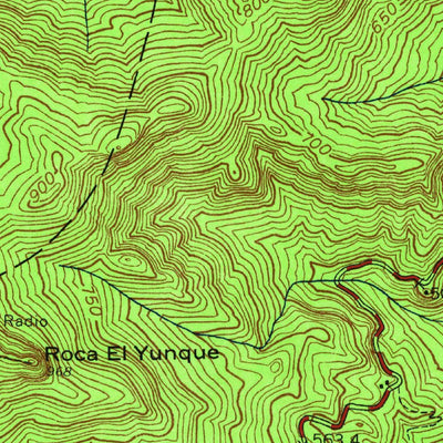 United States Geological Survey El Yunque, PR (1958, 20000-Scale) digital map