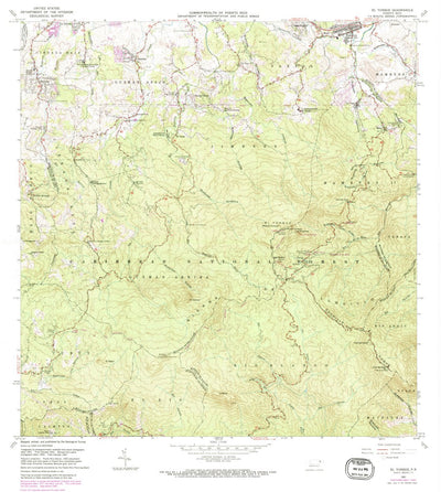 United States Geological Survey El Yunque, PR (1967, 20000-Scale) digital map