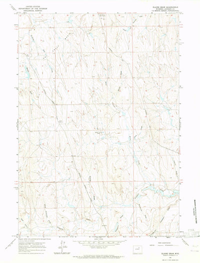 United States Geological Survey Elaine Draw, WY (1961, 24000-Scale) digital map