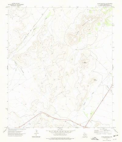 United States Geological Survey Elam Mountain, TX (1972, 24000-Scale) digital map