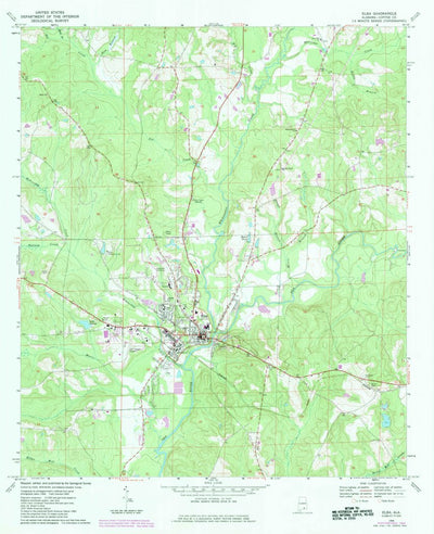 United States Geological Survey Elba, AL (1968, 24000-Scale) digital map