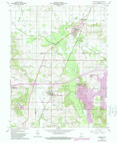United States Geological Survey Elberfeld, IN (1961, 24000-Scale) digital map