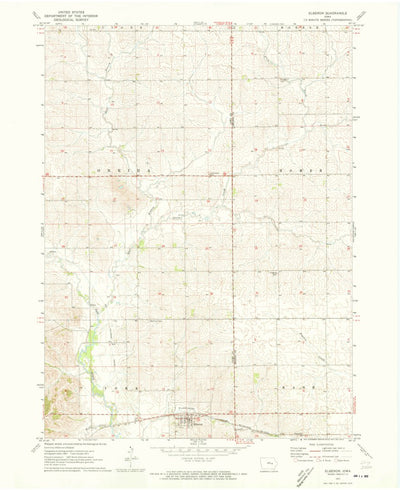 United States Geological Survey Elberon, IA (1971, 24000-Scale) digital map