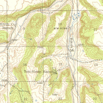 United States Geological Survey Elbert, CO (1940, 62500-Scale) digital map