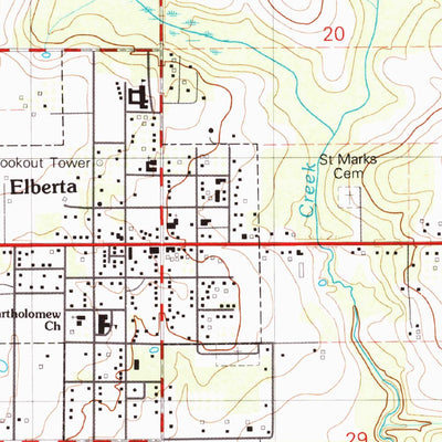 United States Geological Survey Elberta, AL (1980, 24000-Scale) digital map