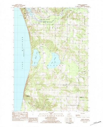 United States Geological Survey Elberta, MI (1983, 25000-Scale) digital map