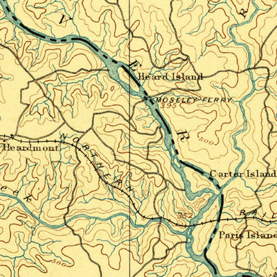 United States Geological Survey Elberton, GA-SC (1893, 125000-Scale) digital map