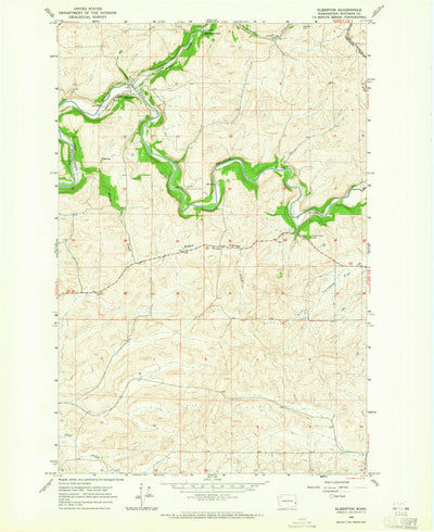 United States Geological Survey Elberton, WA (1964, 24000-Scale) digital map