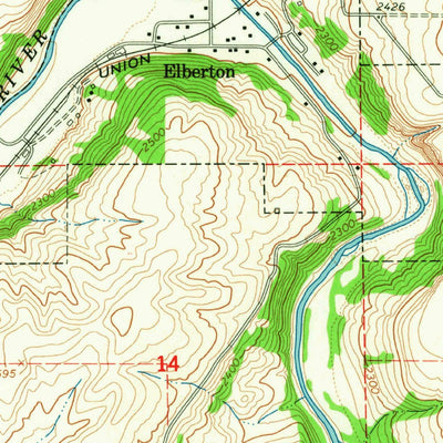 United States Geological Survey Elberton, WA (1964, 24000-Scale) digital map
