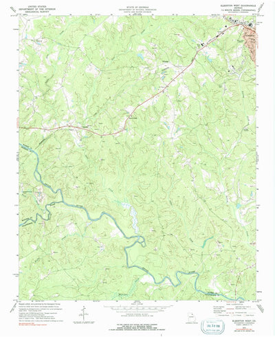 United States Geological Survey Elberton West, GA (1973, 24000-Scale) digital map
