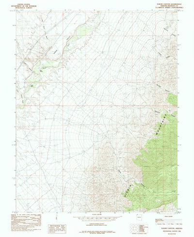 United States Geological Survey Elbow Canyon, AZ (1985, 24000-Scale) digital map